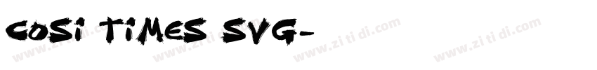Cosi Times SVG字体转换
